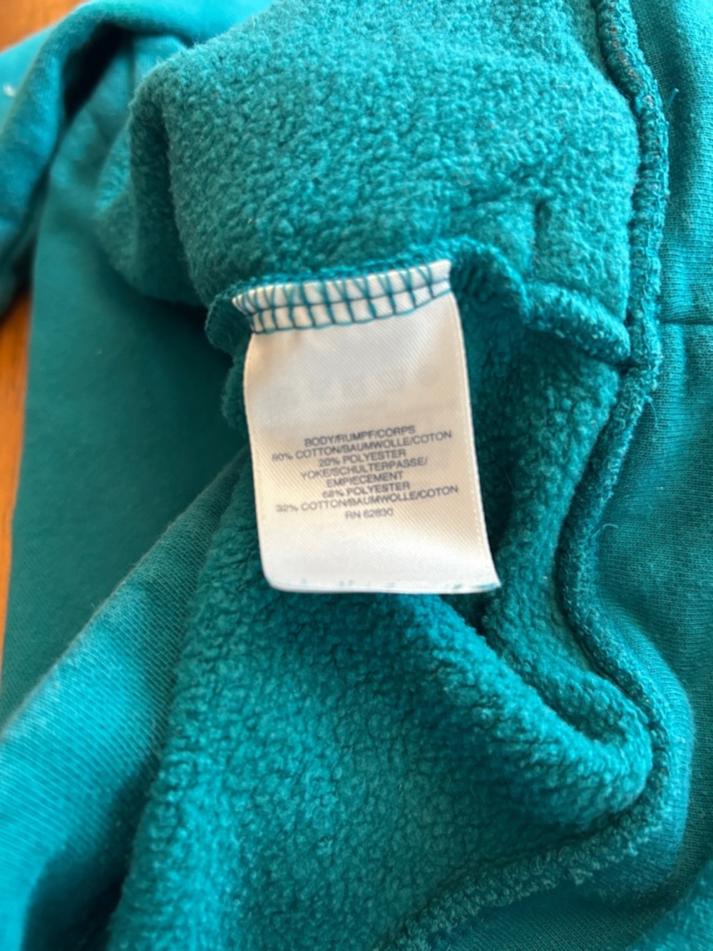 Lands’ End Teal Quarter Zip Sweatshirt Green Blue Boys Size 8 Fleece Pullover - Picture 7 of 8
